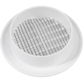 Vent Systems 60 mm / 2.36" Inch - Pack of 2 White Door Air Register - Ventilation Grille - Indoor Vent Grates - Bathroom, Cabinet, Garage Through The Door Vent Cover