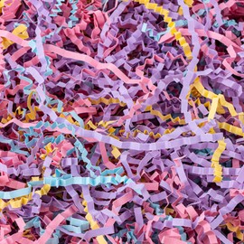 Sukh Crinkle Cut Paper Macaron - Paper Shred Filler as Confetti Paper Stuffing Baskets Filler for Cute Easter Wedding Birthday Decorative Craft Box Bags Wrapping Supplies