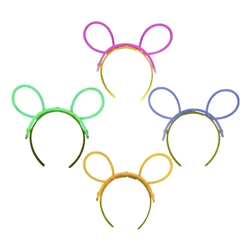 20 Pza De Diadema Neon Glow Orejas Mickey Cyalume 200