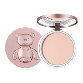 KARLOR Mädchen Compact Powder, Kompaktpuder Palette Nudefarbe Compact Powder Palette mattierend Puder Gesicht Make up Finish Fixing powder porenverfeinernd langhaltend für Gesunde Hauttöne (03#Nude)