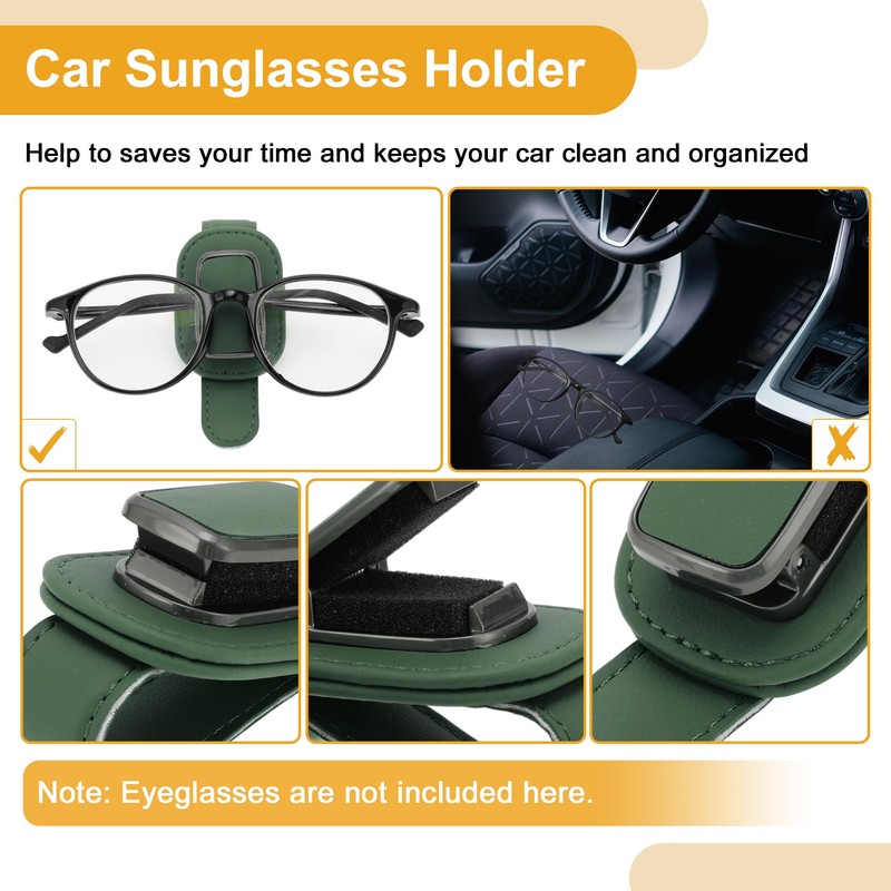X AUTOHAUX Car Sunglasses Clip Universal Sun Visor Sunglasses Holder