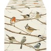 APELT Table Runner Winter World Cotton Birds Size 46 x