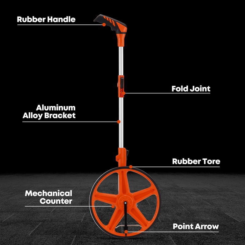 SILVEL 12 Inch Measuring Wheel, MAX9999FT Measuring Wheel in Feet