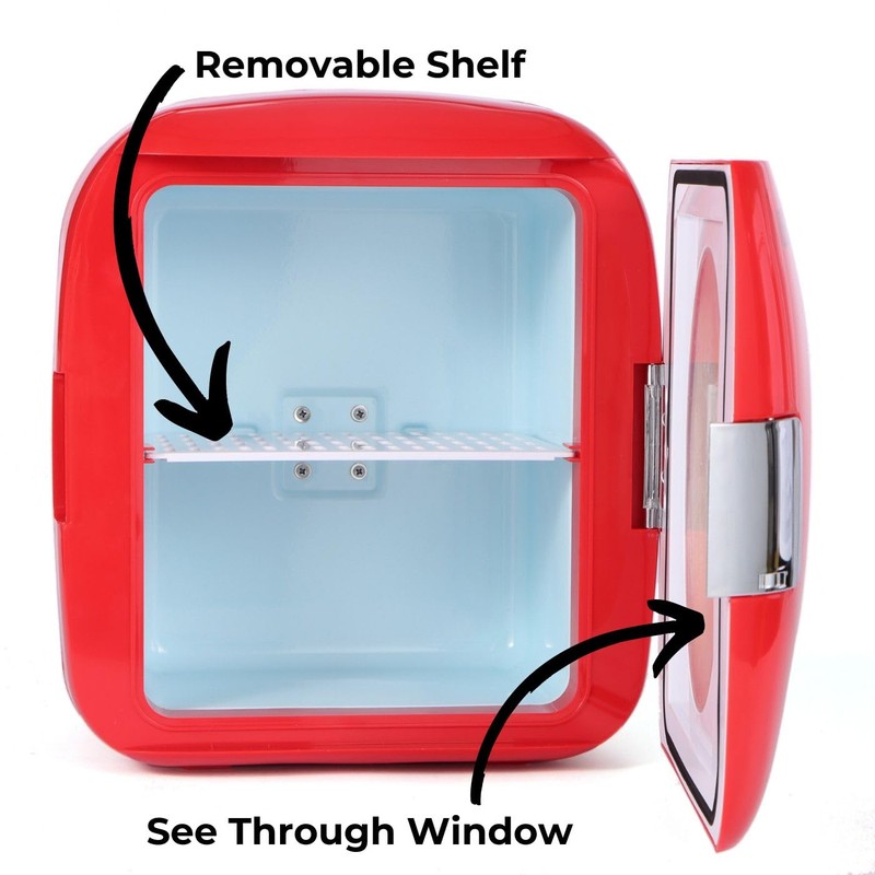 Uber Appliance UB-XL1-RED Mini Fridge, 9L