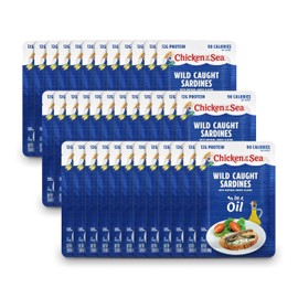 Chicken of the Sea Sardines in Oil, 3.53 oz. Packets (Pack of 36), Wild Caught Sardines