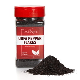 Eastanbul Urfa Biber Pepper, 5.6oz Urfa Pepper Flakes, Mild-Moderately Hot Pepper Flakes, Blackish-Red Pepper Flakes, Special Pul Biber, From Unique Spices of Urfa Chili Flakes AKA Isot, Urfa Spice