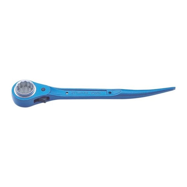 Top Industry (TOP) Compact Ratchet Wrench, 0.7 x 0.7 inches (17 x 19 mm), Curved Shino Thin Socket, Scaffolding, For Residential Construction, RM-17x19C, Tsubamesanjo, Made in Japan