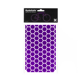 RydeSafe Reflective Decals - Hexagon Kit - Large (Purple)