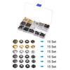 sourcing map 90 Sets Snap Fasteners Kit 12mm Metal Press