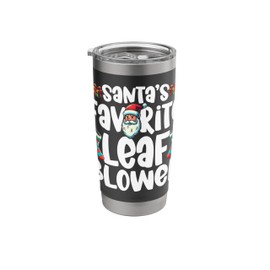 Santas Favorite Leaf Blower Christmas Xmas Autumn Stainless Steel Insulated Tumbler
