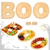 5Pcs BOO Halloween Charcuterie Board Set, Bamboo Wood Serving Tray
