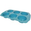 casaWare Jumbo Muffin Pan 6 Cup Ceramic Coated Non-Stick (Blue