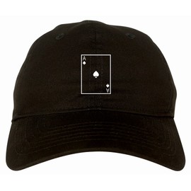 Ace of Spades 6 Panel Dad Hat Cap Black