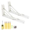 Oudtinx 2PCS Folding Shelf Brackets,Heavy Duty Triangle Shelf Bracket for