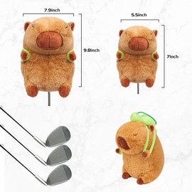 Capybara Golf Club Head Cover, Golf Hybird Headcover Funny, Club Head Protector for Hybird and Irons, Plush Animals Driver Headcover Gift for Men Women