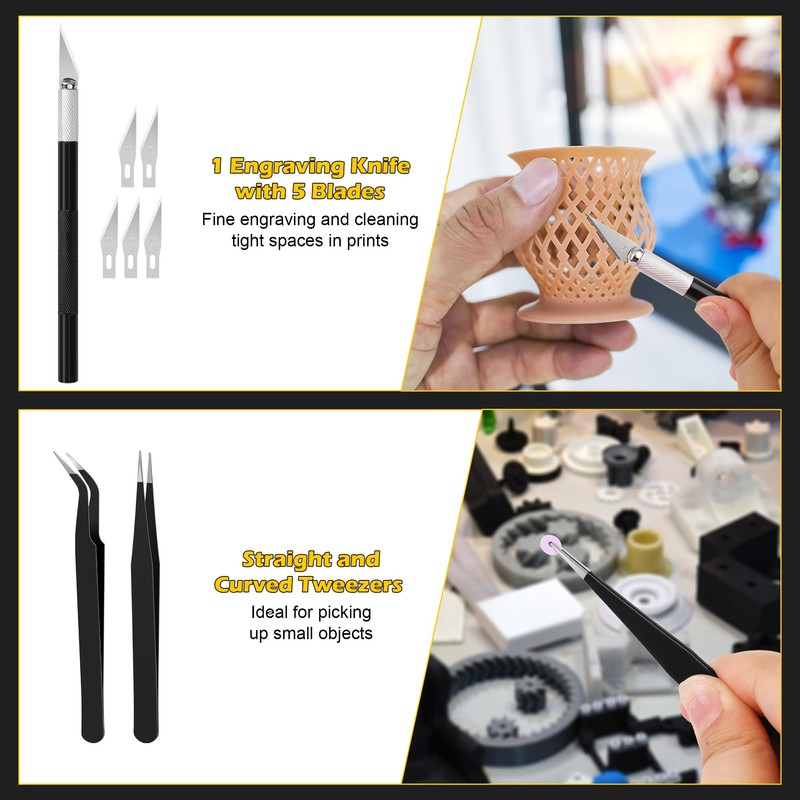 3D Printer Tool Kit, Anglecai 35 Pcs 3D Printer Nozzle