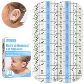 Ba Ear Bagima 7 x 5 x 1 30 Pack/Box Baby Waterproof Ear Stickers Baby Waterproof Ear Protection Ear Covers for Swimming, Showering, Surfing, Water Sports