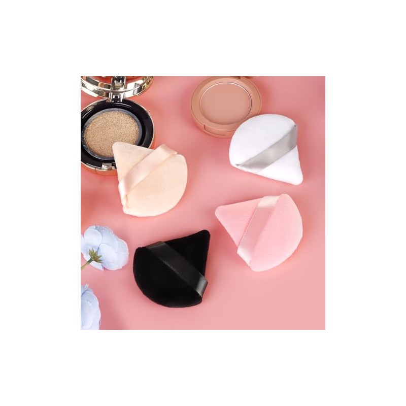 8 piezas triangulares en polvo de cara suave triangular, maquillaje