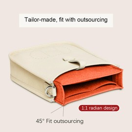 Lckaey Felt Organizer-for Hermes Evelyne III tpm pm gm Bag Insert Mini 16 29 33 Bag Purse Organizer Y003 Orange-S