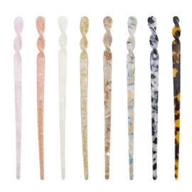 YINETTECH Pack of 8 Chinese Style Hair Sticks Hair Pins Retro Hair Accessories Elegant Decorative Acetate Sticks Hair Styling Accessories