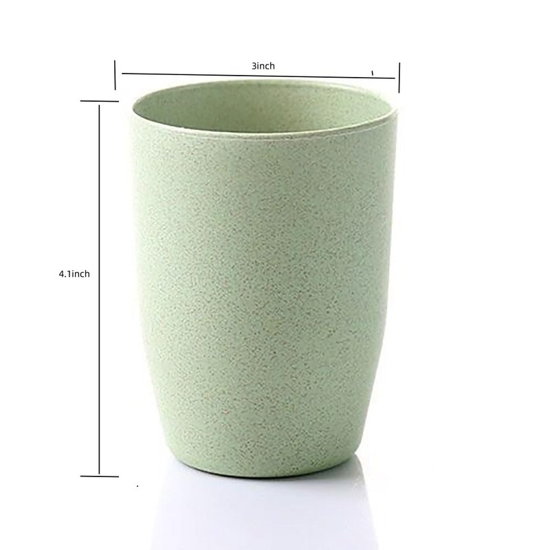 YAJUYANG Wheat Cup Reusable Party Cups, 12 oz, Multicolor, Set