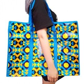 Large Reusable Zipper Tarpaulin Bag (60x44cm) - Durable Non-Woven Material Large Bag (60x55cm) 5ea