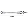 TONE RMFW-1317 Double Head Ratchet Offset Wrench Double Sided Width