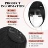 YOLIN Clip in Bangs, 100% Human Hair Bangs with Temples
