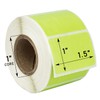 HOUSELABELS 1.5" x 1" Green Multipurpose Labels on 1" Core