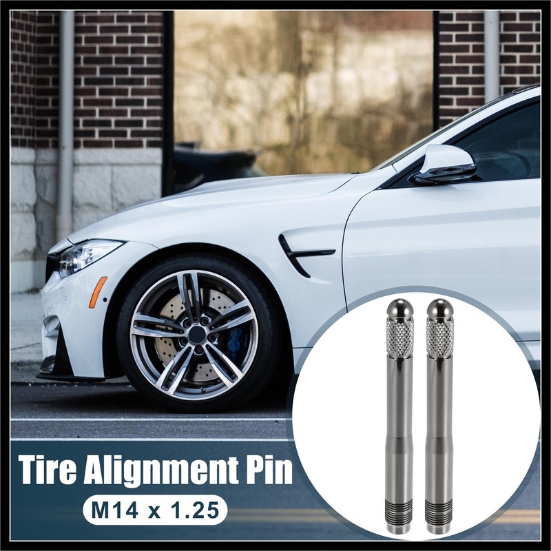 Hihaha 2pcs Car Wheel Hanger Alignment Pin Tire Stud M14x1.25