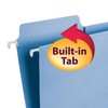 Smead FasTab Hanging File Folder, 1/3-Cut Built-in Tab, Letter Size,