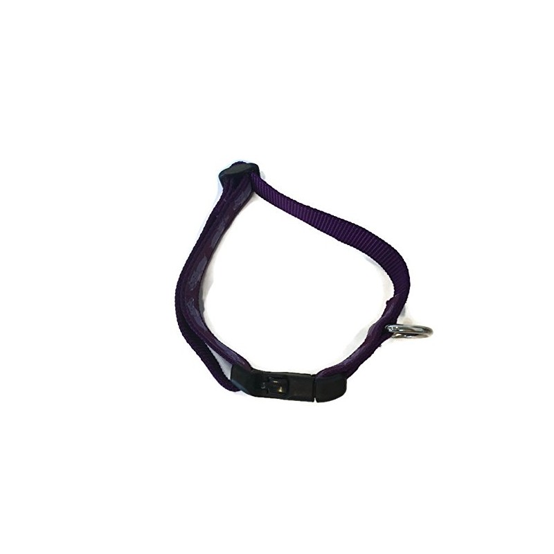 Handmade Hippo Dog Collar – Purple Cartoon Print Adjustable Collar