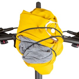 Carryyygum Handlebar Tension Strap 105 cm Luggage Strap, Elastic Rubber Strap, Mini Luggage Rack for Bicycle handlebar [Velcro fastening], black, 105cm