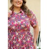 RITERA Plus Size Dress for Curvy Women Short Sleeve Button