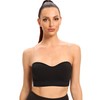 ANGOOL Bandeau Strapless Bra Women's without Underwire Padded Bralette Bra