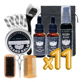 Kit Aseo Y Cuidado Barba Bigote Cuchillas Afeitado Men 11pcs