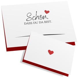 ZETTMANN® Pack of 50 Premium Place Cards Confirmation Place Cards "Schön dass du da bist als Namensschilder Wedding Place Cards Wedding Place Cards