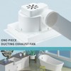 Hose Vary Lightweight Bathroom Fan for Ceiling, 110CFM Ductless Bathroom