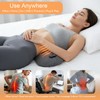 3-in-1 Lumbar Massager with Heating/Vibration/Adjustable Traction Memory foam lumbar pillow