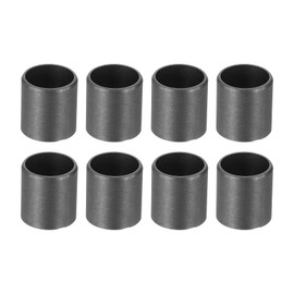 sourcing map 8Pcs Sleeve Bearing Plastic Bushings ID 12mm x OD 14mm x Length 15mm POM Wrapped Oilless Bushing, Black
