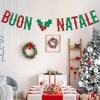 Italian Buon Natale Banner, Happy Christmas, Merry Birthday, In My