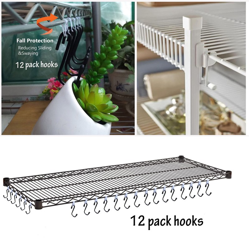 Crhexpva Anti Drop Wire Shelving S Hooks Metal Rack Hangers
