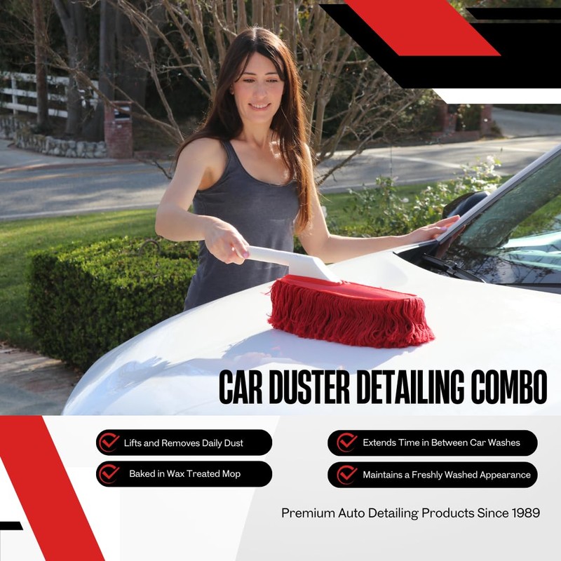 The Original California Car Duster Detailing Kit with Plastic Handle,