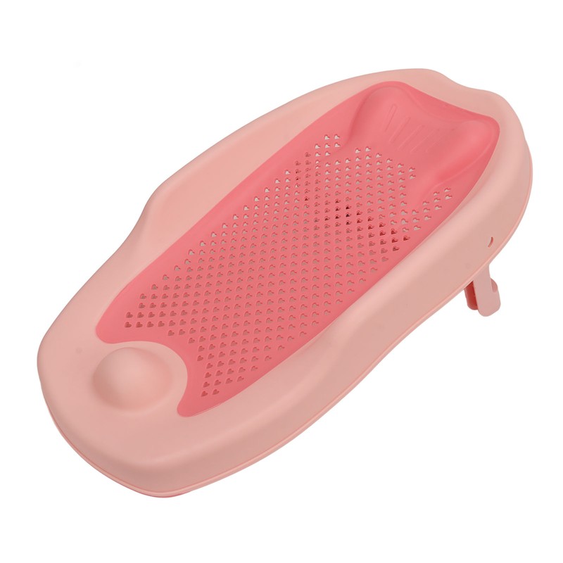 Baby Bath Support Home Foldable Ergonomic Heart Shaped Hollow Pattern