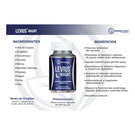 Rednatura Levius Night Jengibre Tila Capsulas Sabor