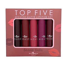 Italia Deluxe Top Five Baddie Babe Mousse Matte Lipstick Set