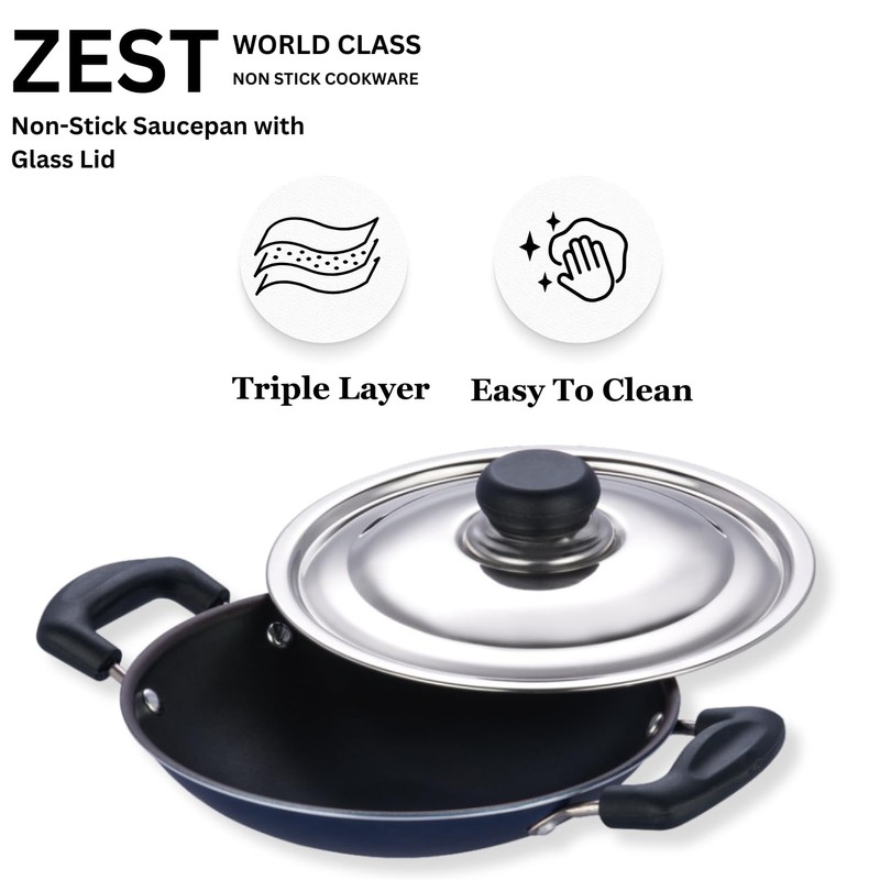 Tabakh by Vinod Appachetty Non Stick Appam Pan with Stainless