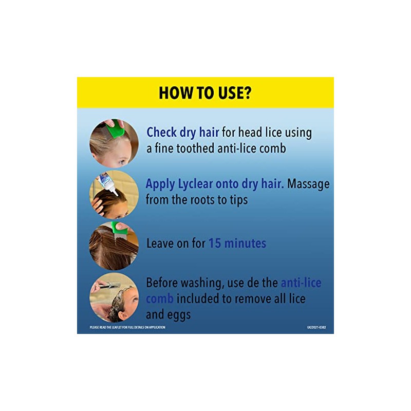 Lyclear Original Shampoo Head Lice Treatment + Head Lice Comb
