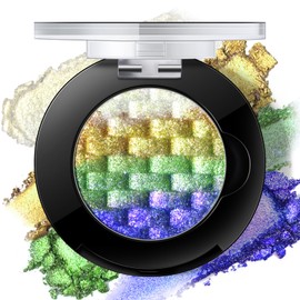 Noerrors Chameleon Eyeshadow,Multichrome Face Highlighter Palette,Holographic Eyeshadow Palette,High Pigment,Rainbow Color Shift Metallic Shimmer，Long Lasting，Duochrome Face Makeup Highlighter