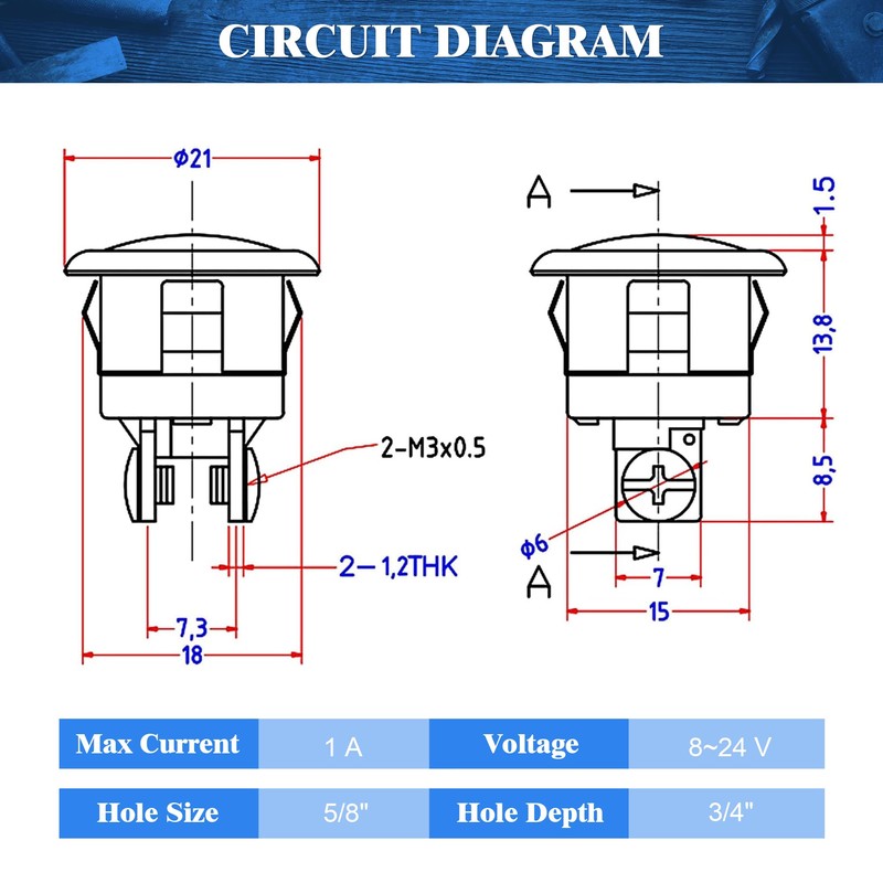Dreyoo 2 Pack Lighted Doorbell Button Replacement, Easy to Install